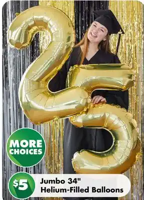 Dollar Tree Jumbo 34 Helium-Filled Balloons offer