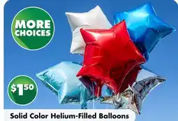 Dollar Tree Solid Color Helium-Filled Balloons offer