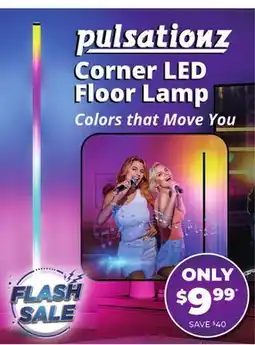 Showcase US Pulsationz Corner LED Floor Lamp offer