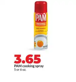 Hy-Vee PAM cooking spray offer