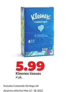 Hy-Vee Kleenex tissues offer