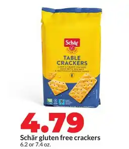Hy-Vee Schär gluten free crackers offer