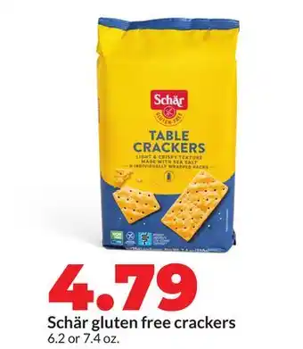 Hy-Vee Schär gluten free crackers offer