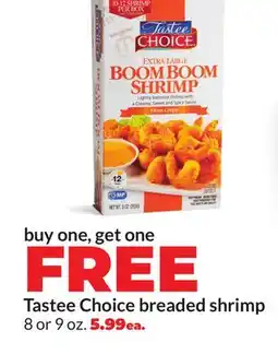 Hy-Vee Tastee Choice breaded shrimp offer