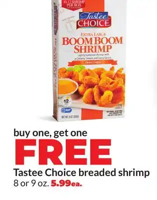 Hy-Vee Tastee Choice breaded shrimp offer