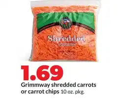 Hy-Vee Grimmway shredded carrots or carrot chips offer