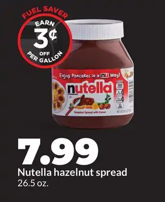 Hy-Vee Nutella hazelnut spread offer