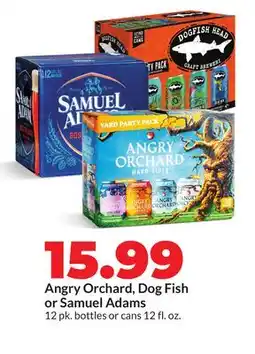 Hy-Vee Angry Orchard, Dog Fish or Samuel Adams offer