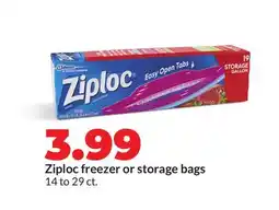 Hy-Vee Ziploc freezer or storage bags offer