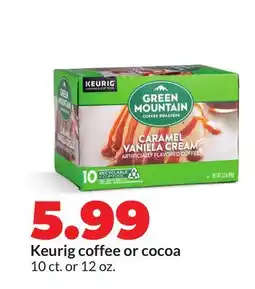 Hy-Vee Keurig coffee or cocoa offer