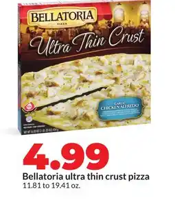 Hy-Vee Bellatoria ultra thin crust pizza offer