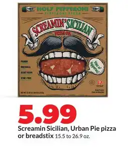 Hy-Vee Screamin Sicilian, Urban Pie pizza or breadstix offer