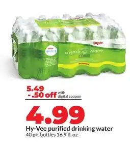 Hy-Vee Hy-Vee purified drinking water offer