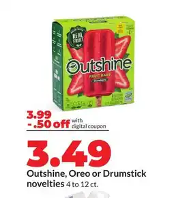 Hy-Vee Outshine, Oreo or Drumstick novelties offer