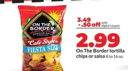 Hy-Vee On The Border tortilla chips or salsa offer