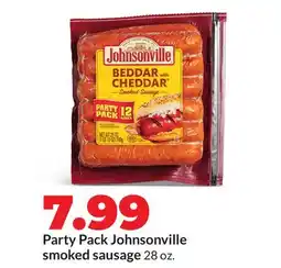 Hy-Vee Party Pack Johnsonville smoked sausage offer