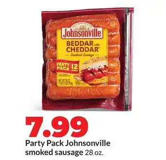 Hy-Vee Party Pack Johnsonville smoked sausage offer