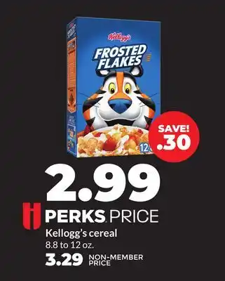 Hy-Vee Kellogg's cereal offer