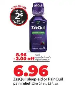 Hy-Vee ZzzQuil sleep-aid or PainQuil pain relief offer