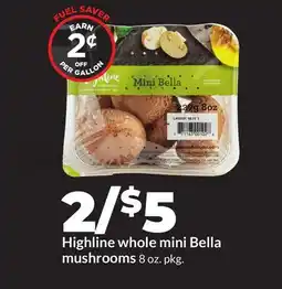 Hy-Vee Highline whole mini Bella mushrooms offer