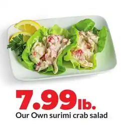 Hy-Vee Our Own surimi crab salad offer
