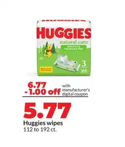 Hy-Vee Huggies wipes offer