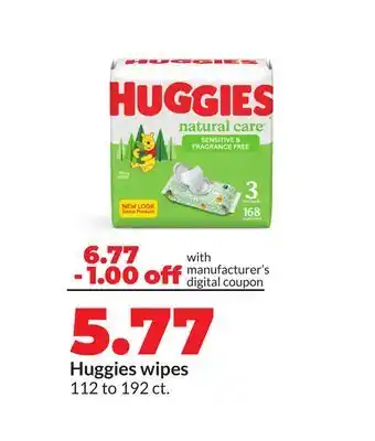 Hy-Vee Huggies wipes offer