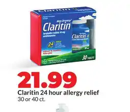 Hy-Vee Claritin 24 hour allergy relief offer