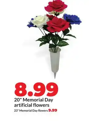 Hy-Vee 20 Memorial Day artificial flowers offer