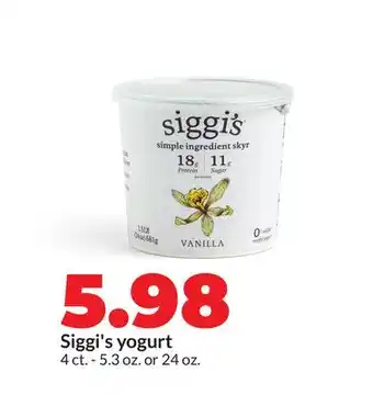 Hy-Vee Siggi's yogurt offer