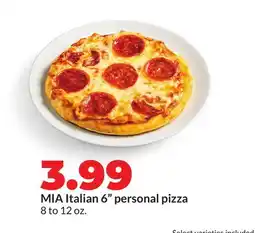 Hy-Vee MIA Italian 6 personal pizza offer