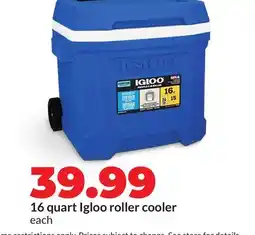 Hy-Vee 16 quart Igloo roller cooler offer