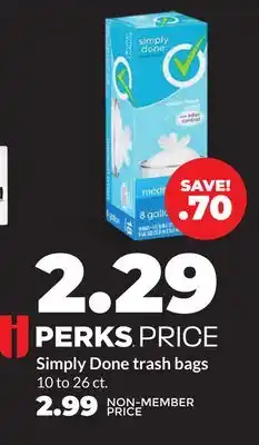Hy-Vee Simply Done trash bags offer