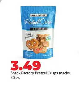 Hy-Vee Snack Factory Pretzel Crisps snacks offer