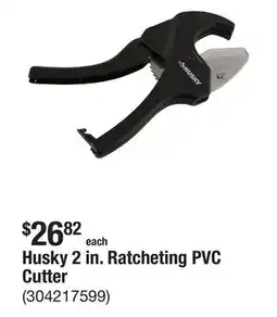 The Home Depot Husky 2 in. Ratcheting PVC Cutter offer