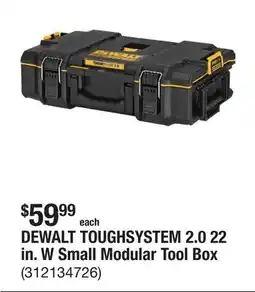 The Home Depot DEWALT TOUGHSYSTEM 2.0 22 in. W Modular Tool Box offer