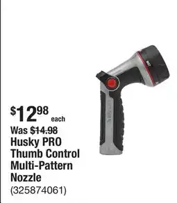 The Home Depot Husky PRO Thumb Control Multi-Pattern Nozzle offer