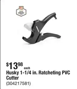 The Home Depot Husky 1-1/4 in. Ratcheting PVC Cutter offer