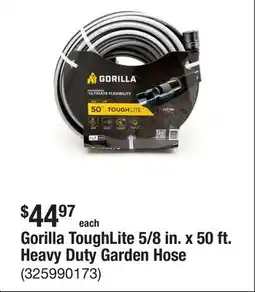 The Home Depot Gorilla ToughLite 5/8 in. x 50 ft. Heavy Duty Garden Hose offer