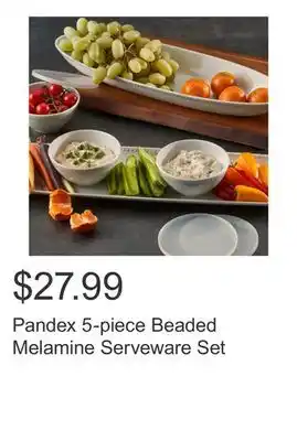 Costco Pandex 5-piece Beaded Melamine Serveware Set offer