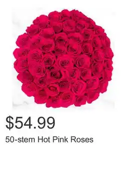 Costco 50-stem Hot Pink Roses offer