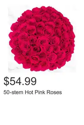 Costco 50-stem Hot Pink Roses offer