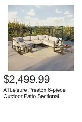 Costco ATLeisure Preston 6-piece Outdoor Patio Sectional offer