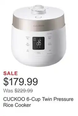 Costco CUCKOO 6-Cup Twin Pressure Rice Cooker offer