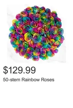 Costco 50-stem Rainbow Roses offer