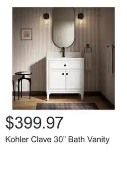 Costco Kohler Clave 30 Bath Vanity offer