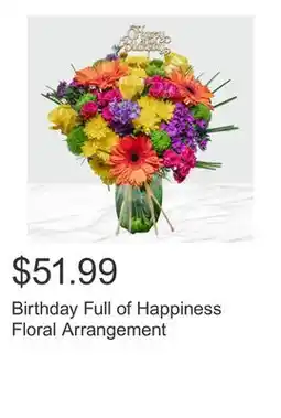 Costco Birthday Full of Happiness Floral Arrangement offer