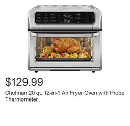 Costco Chefman 20 qt. 12-in-1 Air Fryer Oven with Probe Thermometer offer