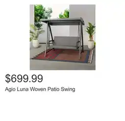Costco Agio Luna Woven Patio Swing offer
