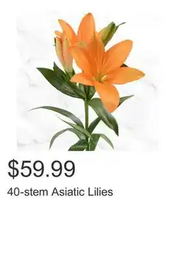 Costco 40-stem Asiatic Lilies offer